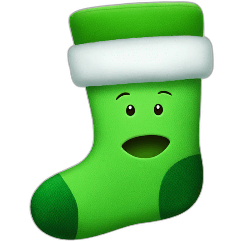 green christmas sock emoji