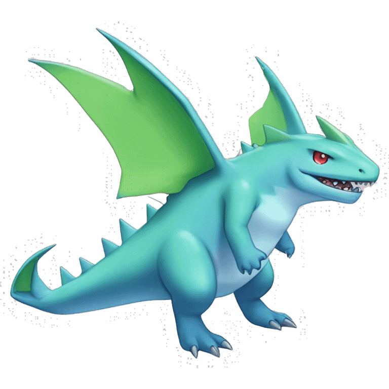 Blue Larvitar-Sharpedo-Gabite-Gible-Digimon Full Body emoji