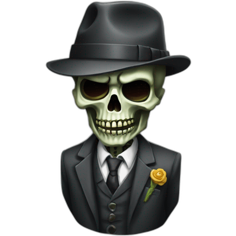 Zombie skeleton gangster  emoji