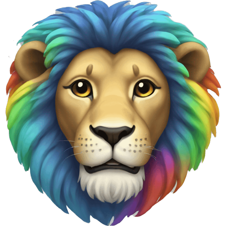 Rainbow lion emoji