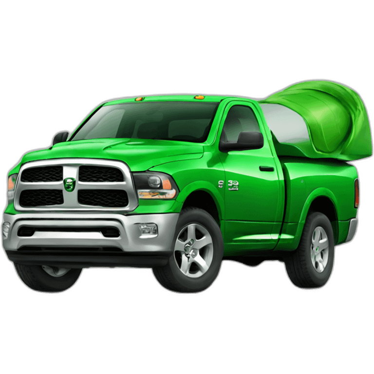 Green dodge ram emoji