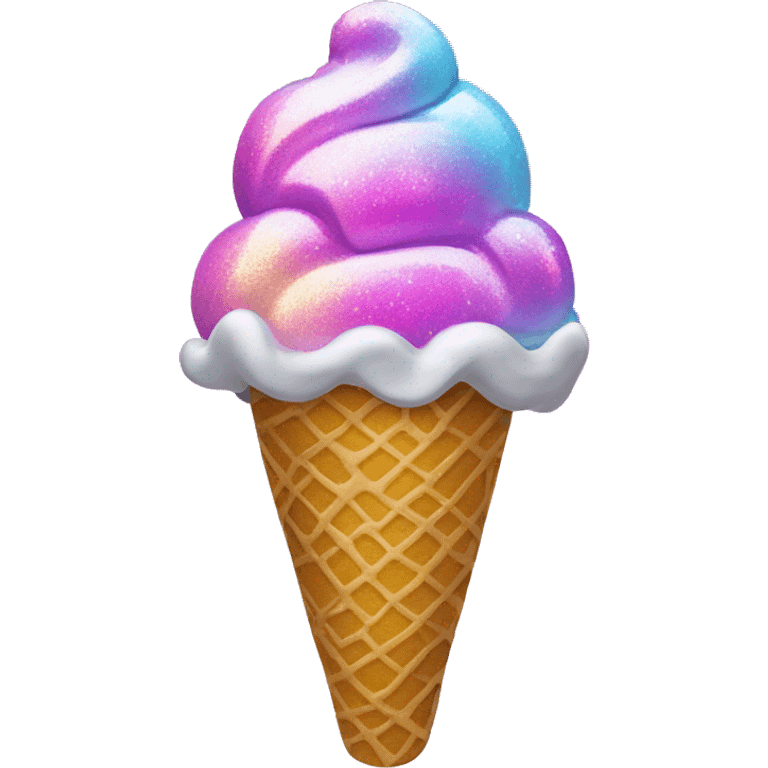 lisa frank sparkle ice cream emoji