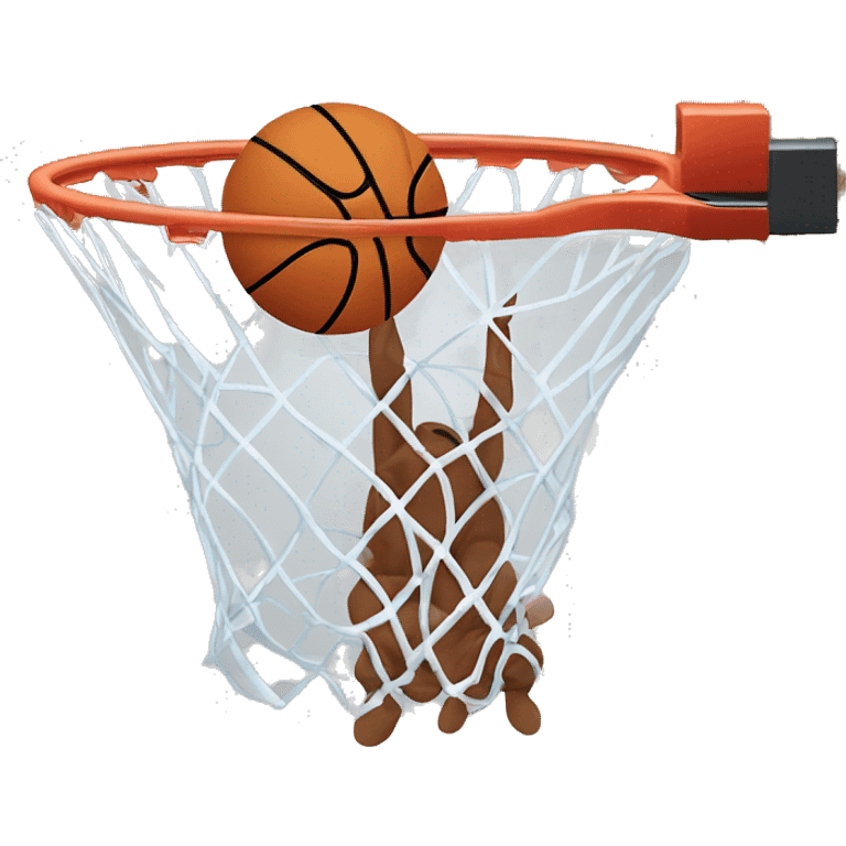  dunking ball into in basketball net emoji