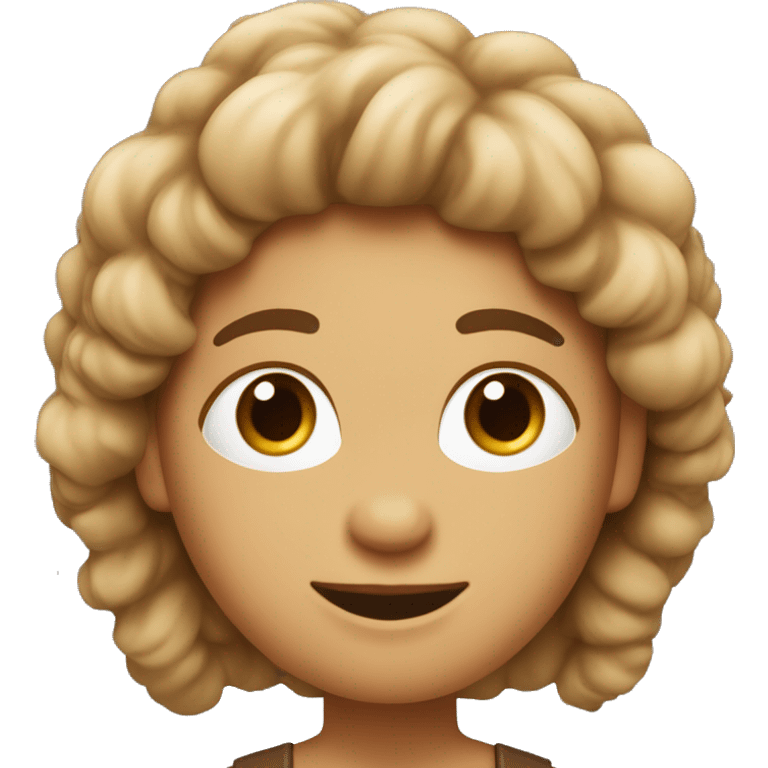 un mec avec les cheuveux frissé et la peaux marron claire emoji