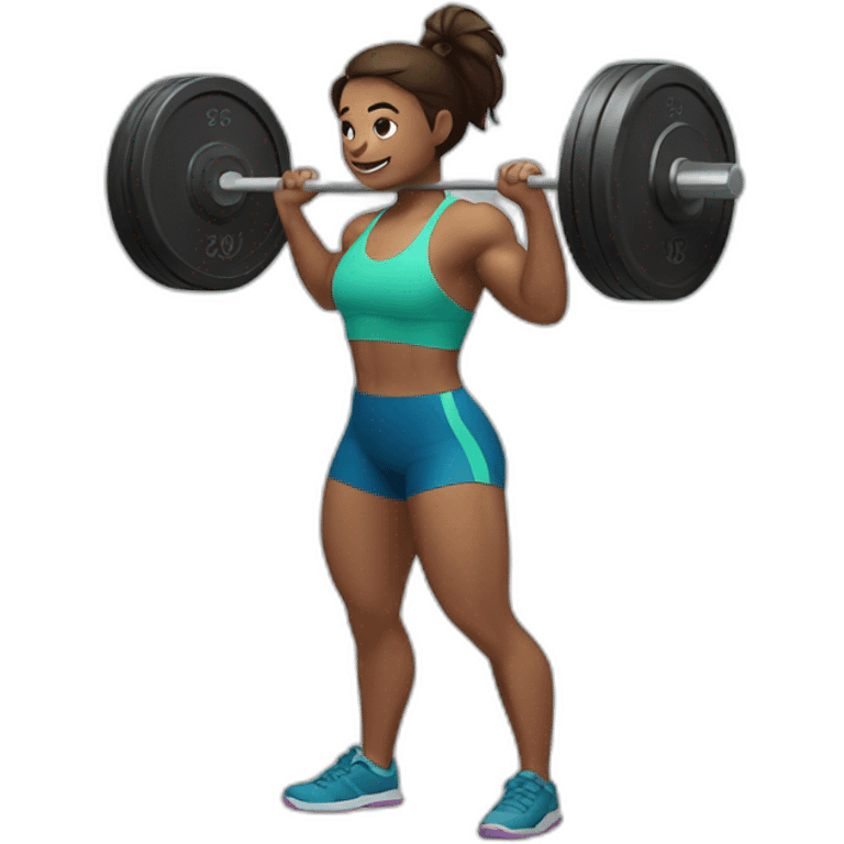 women weightlifiting emoji