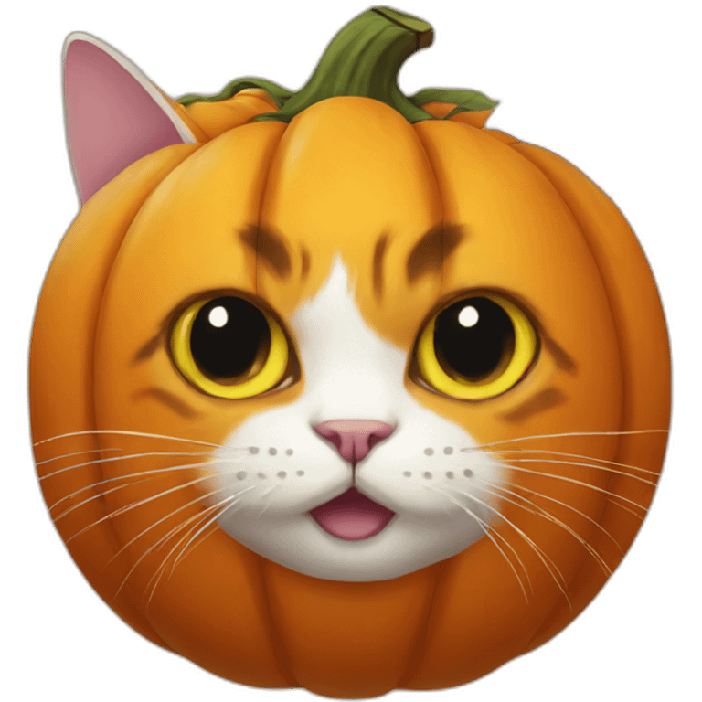 Pumpkin cat emoji