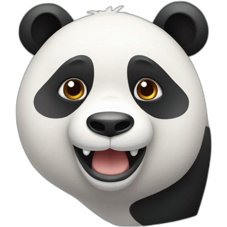 Panda roux sur poisson emoji