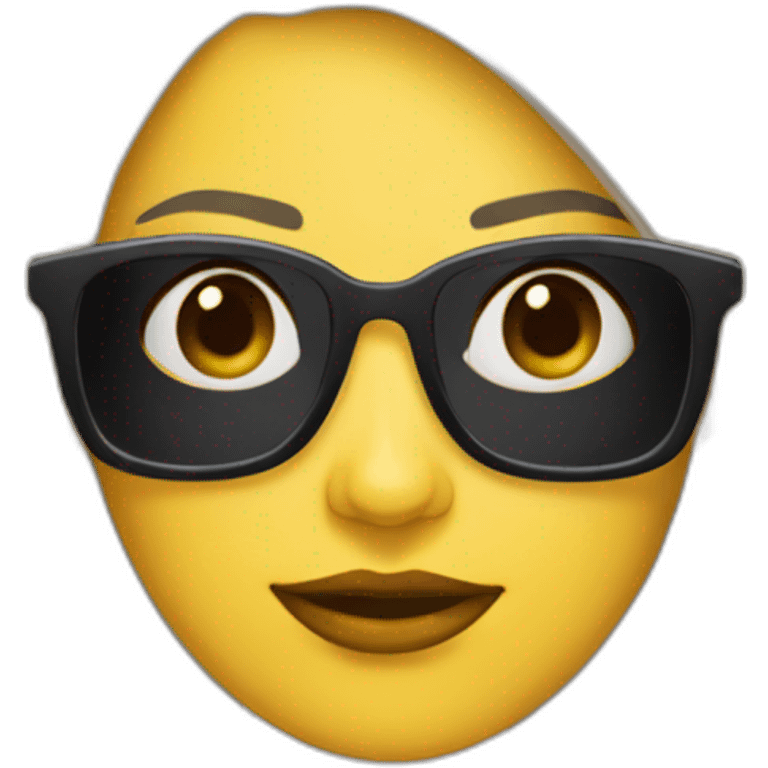 mujer gafas morena emoji