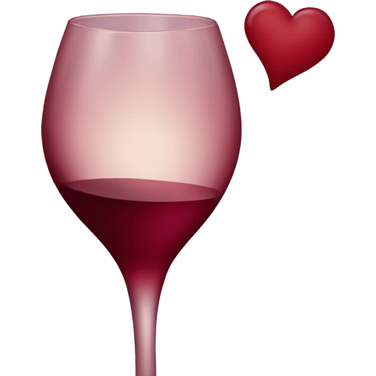 wine red heart emoji