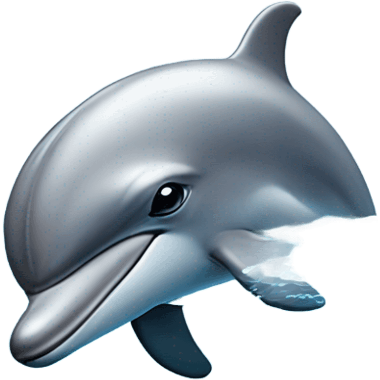 Dolphin very quiet and smart emoji