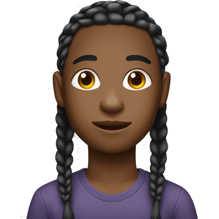 black boy teen with cornrow braids emoji