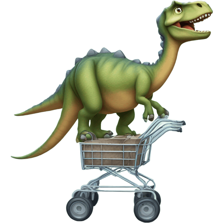 Dinosaur with walker emoji