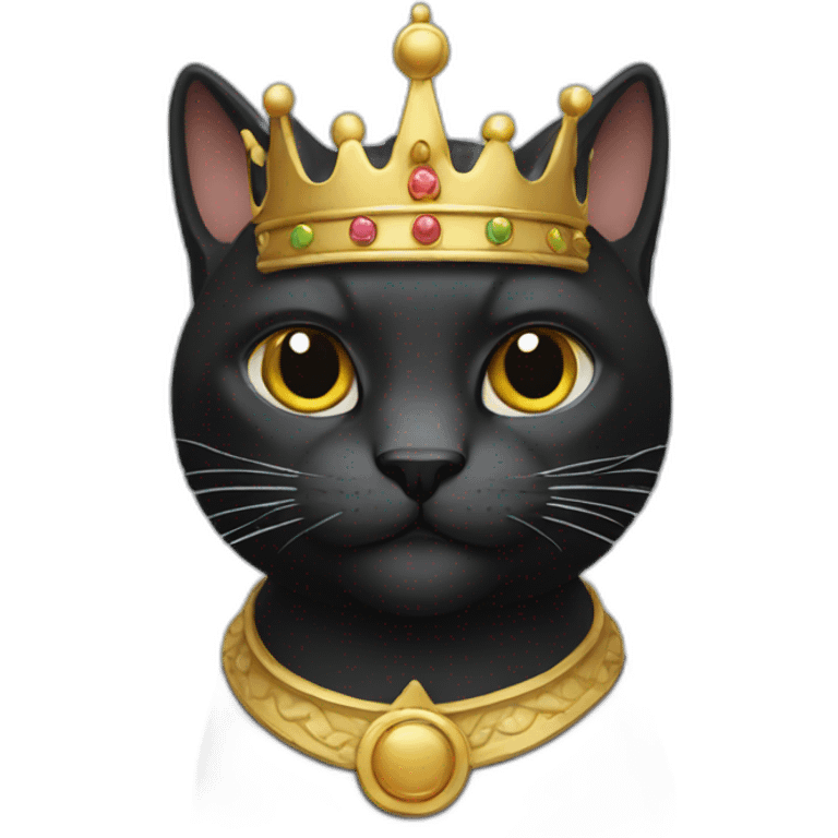 King cat black emoji