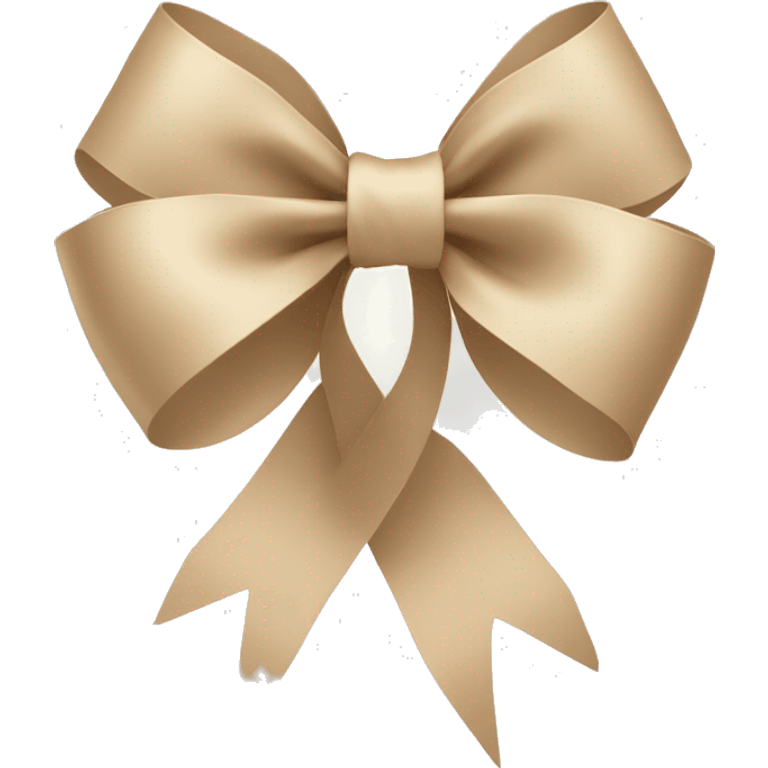 Coquette Beige ribbon emoji