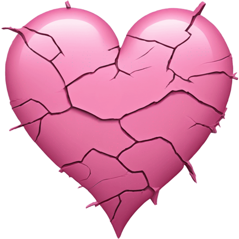 cracked pink heart  emoji