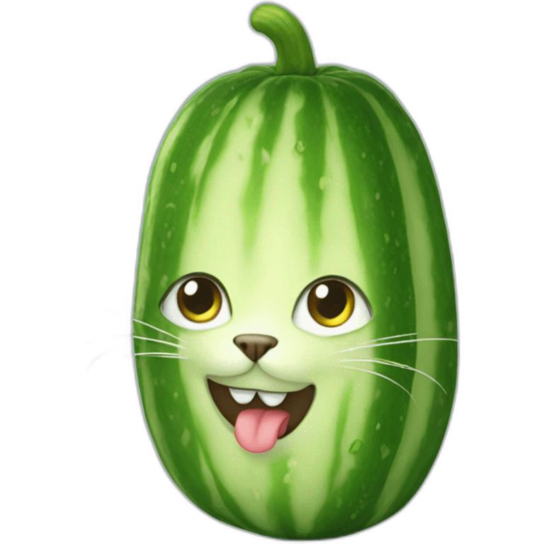 cat cucumber emoji