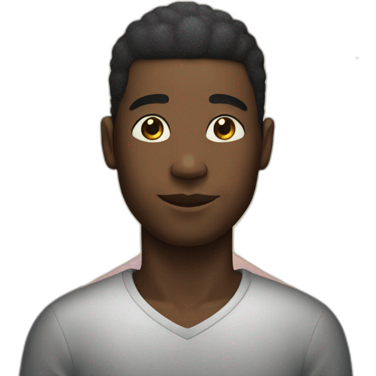 Black man with sparkles and stars on his head emoji