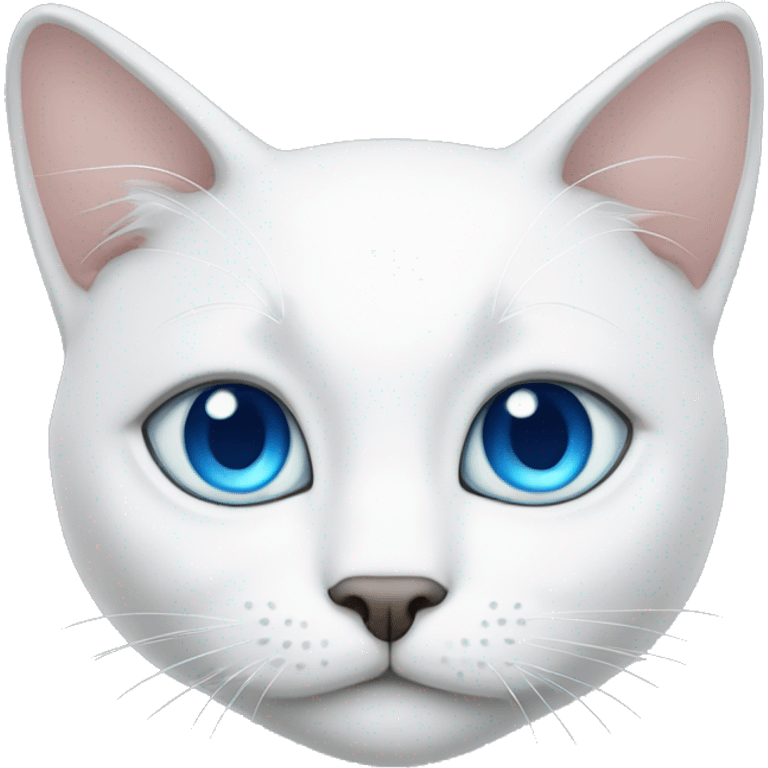 White cat with blue eyes emoji