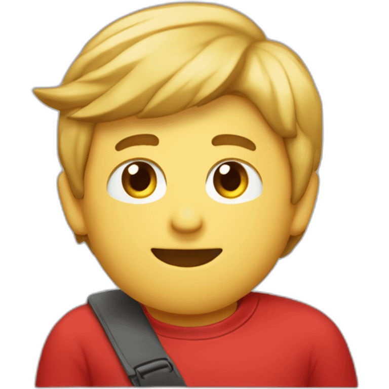 emoji que representa a un chico rubio con el dedo pulgar hacia arriba y un polo rojo, acompañado de letras que dicen "MAPFRE". emoji