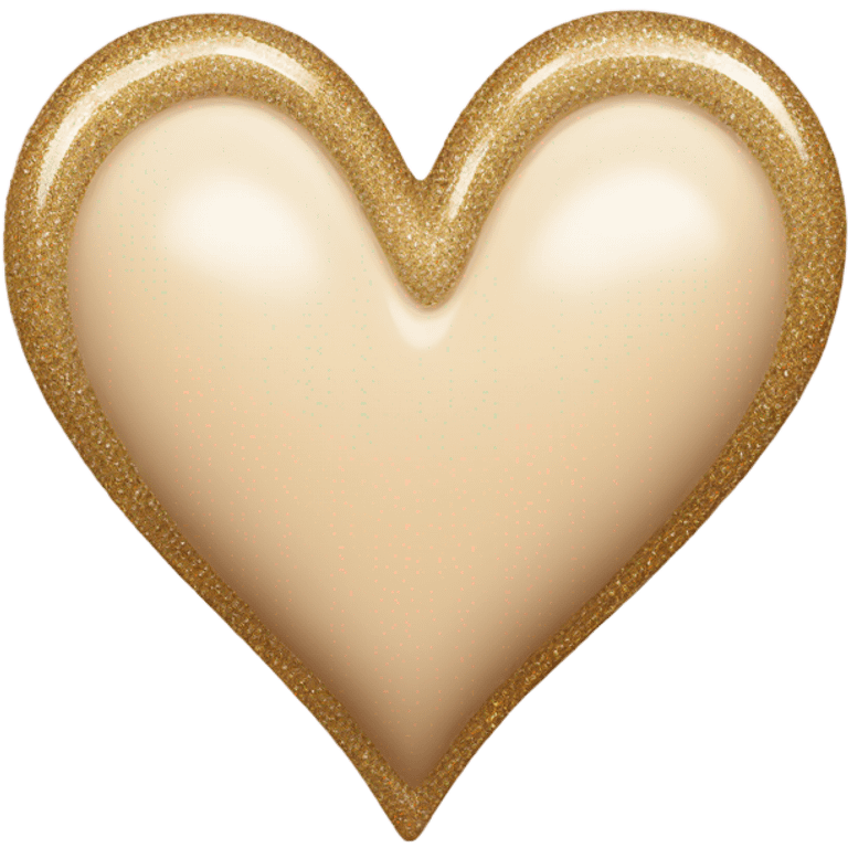 Beige heart sparkly emoji