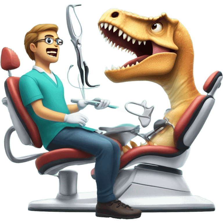 Dinosaur at the dentist  emoji