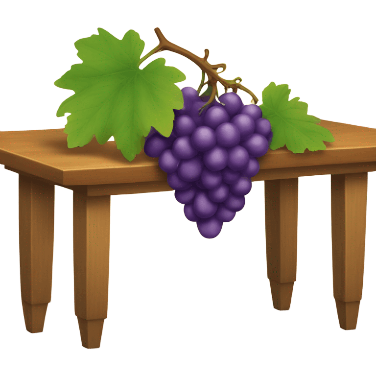 grapes under table  emoji