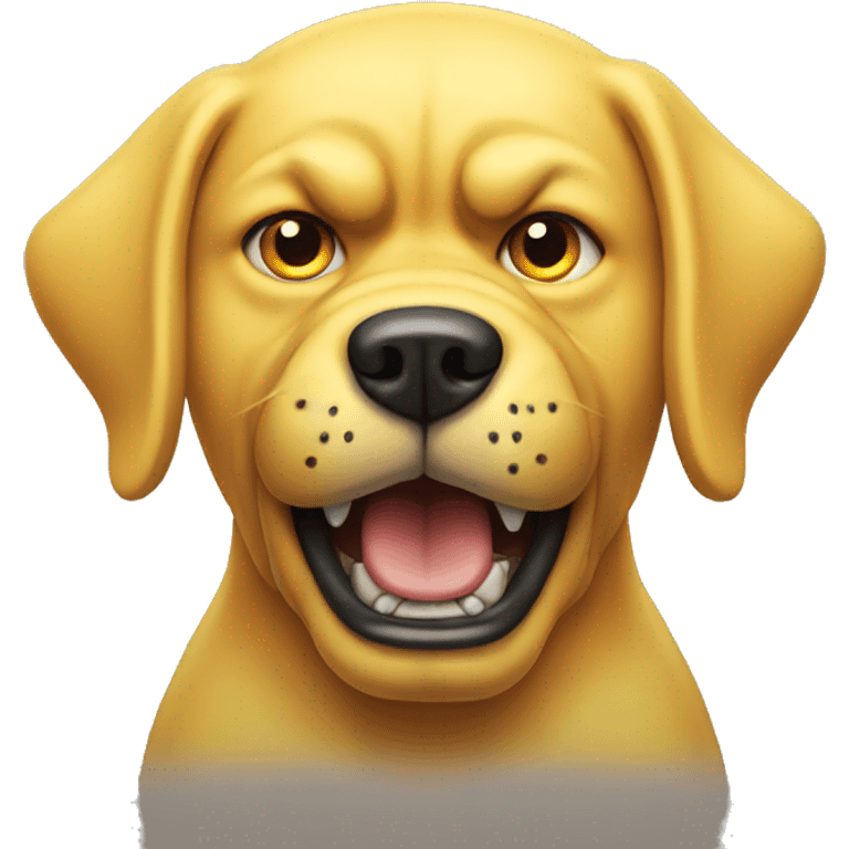 angry yellow dog  emoji