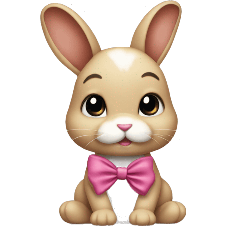 bunnie with bow emoji