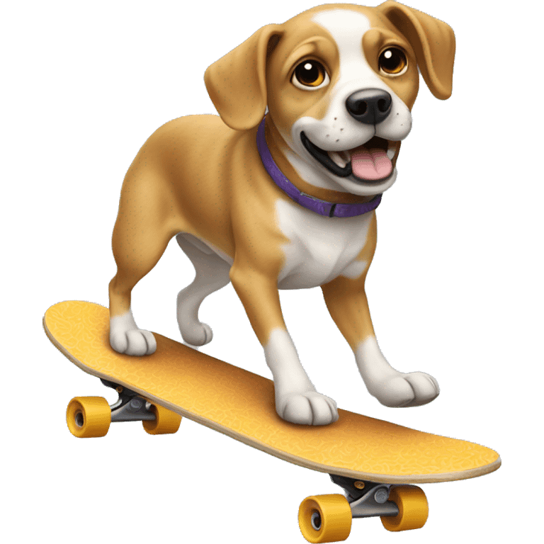 Dog on skateboard  emoji