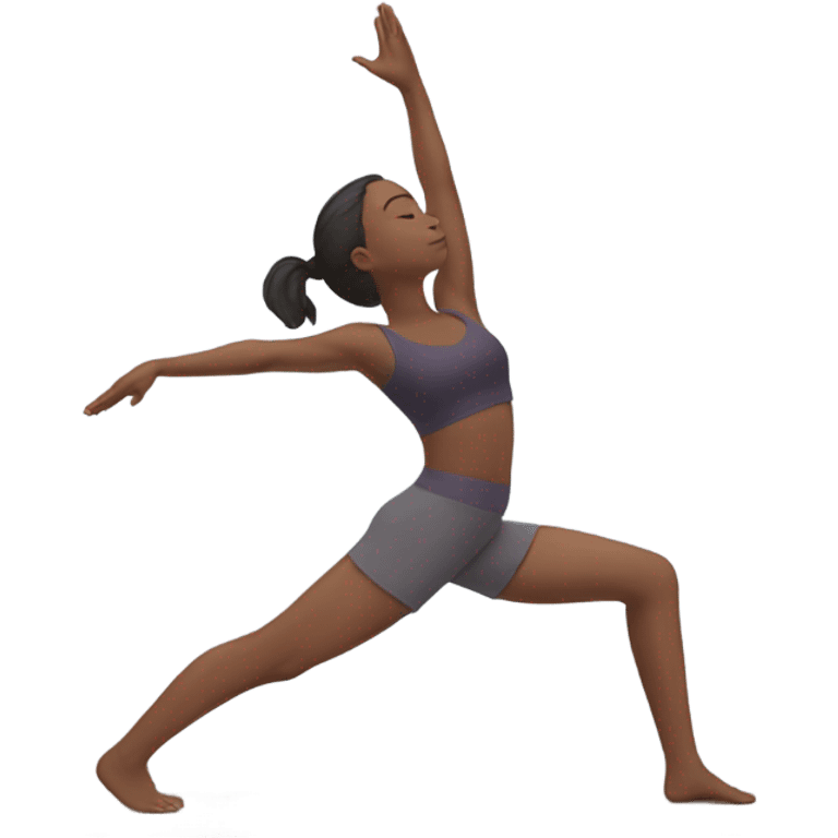 Girl doing yoga emoji