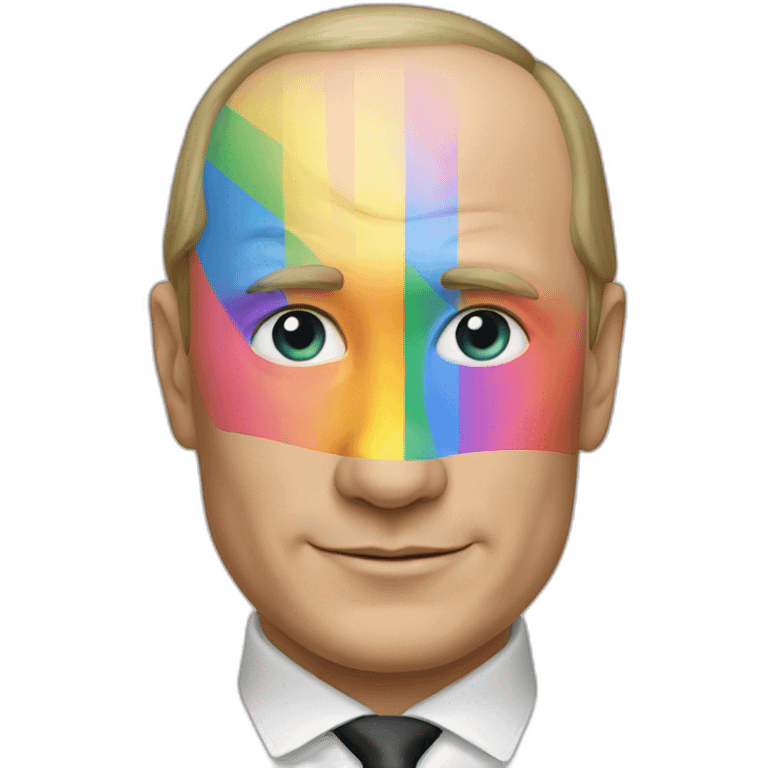 putin with rainbow flag emoji