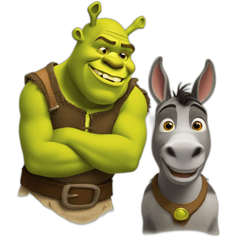 Shrek and donkey emoji