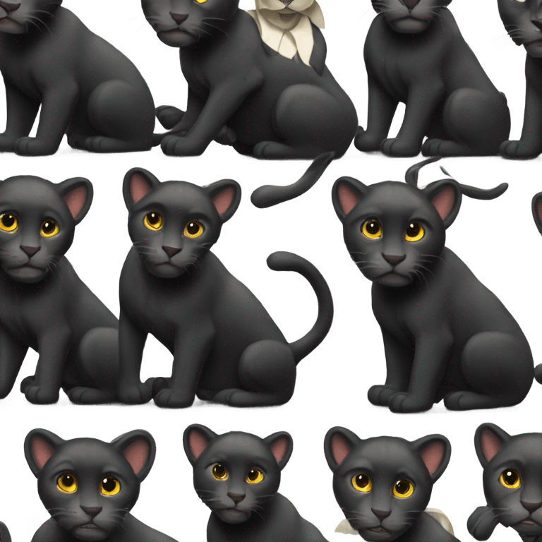 Black Panter (animal) news host  emoji