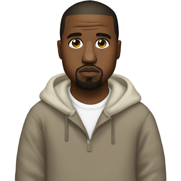 Kanye west wearing a I love kanye  emoji