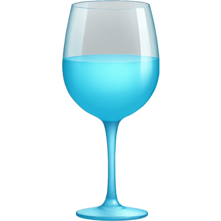 pastel blue wine glass emoji