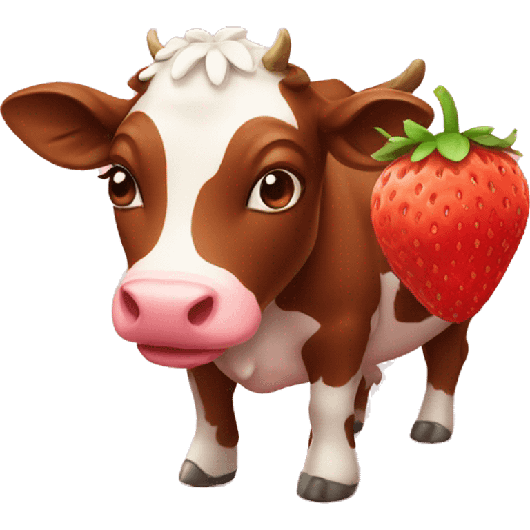 strawberry cow emoji