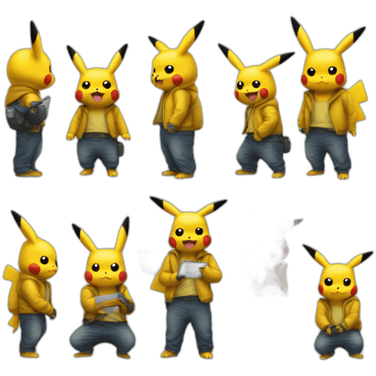 pikachu en hacker emoji