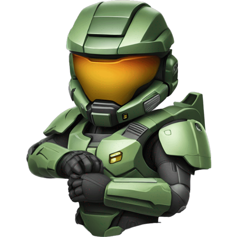 Master Chief giving heart emoji