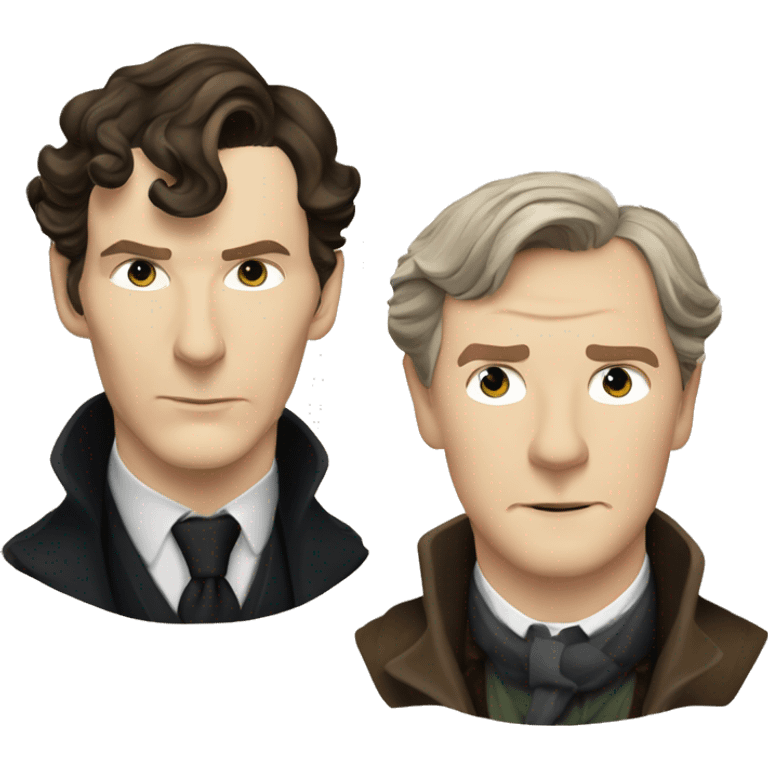 Benedict Cumberbatch as Sherlock Holmes and Martin Freeman as John Watson  emoji