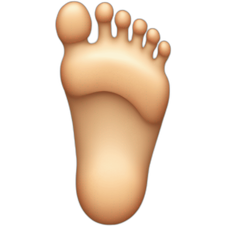 A foot with a broken tiny too emoji