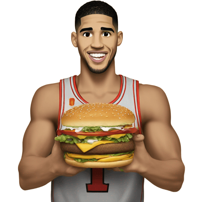 Jayson Tatum eating burger  emoji