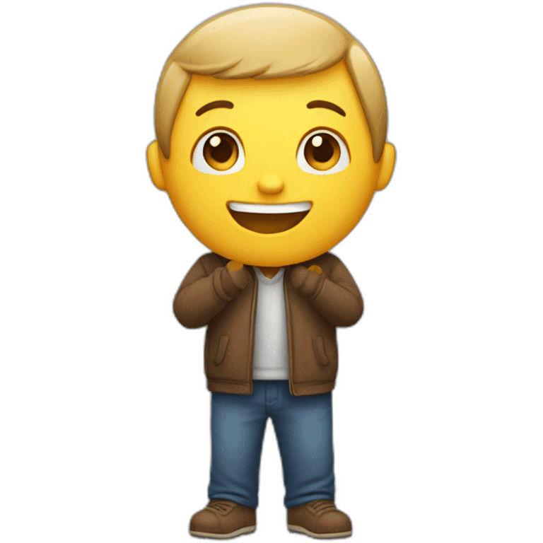 A person welcoming emoji