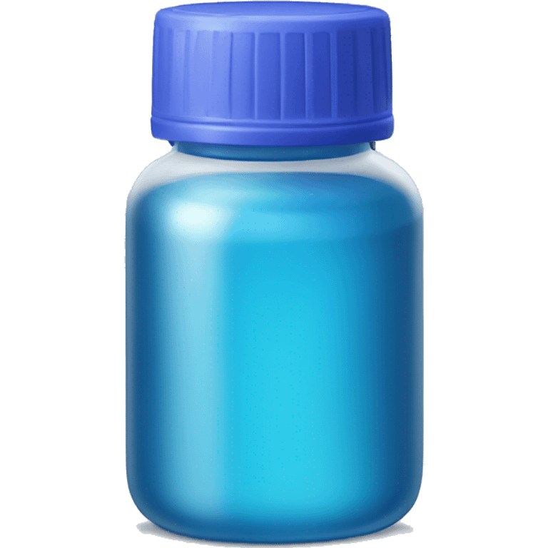 blue lid bottle of botox  emoji