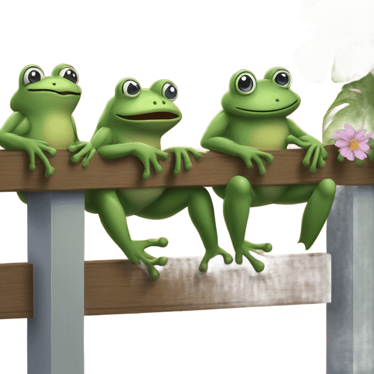 Frogs on a porch emoji