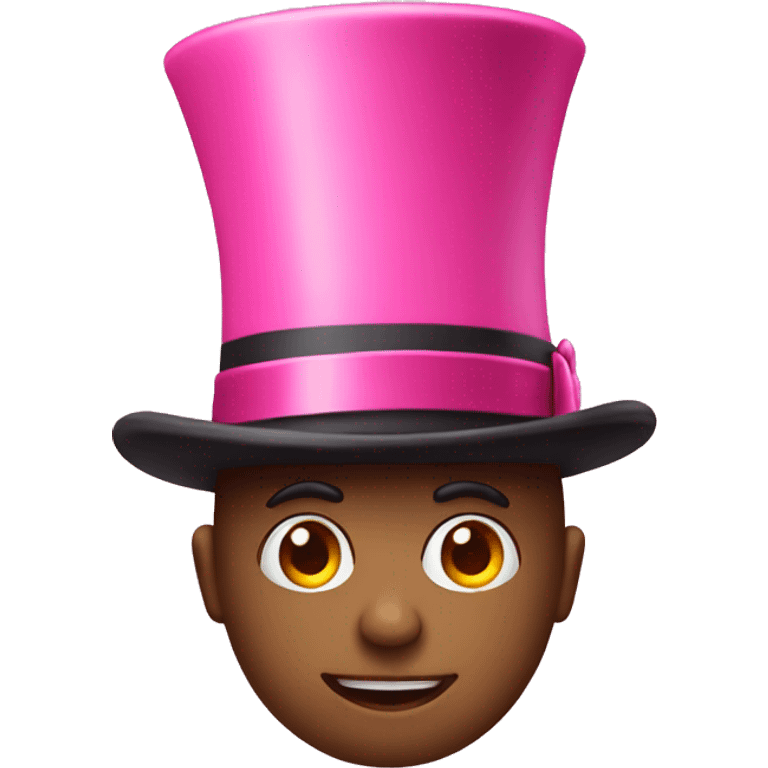 Pink person with a top hats  emoji