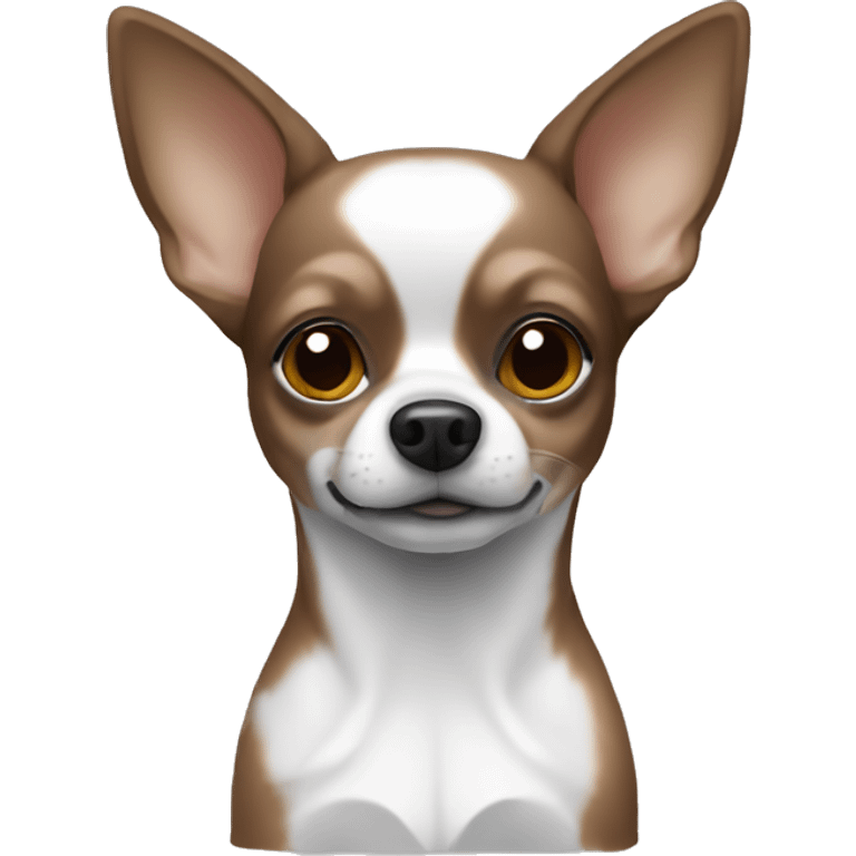 Create a Chihuahua in white,grey and Brown  emoji