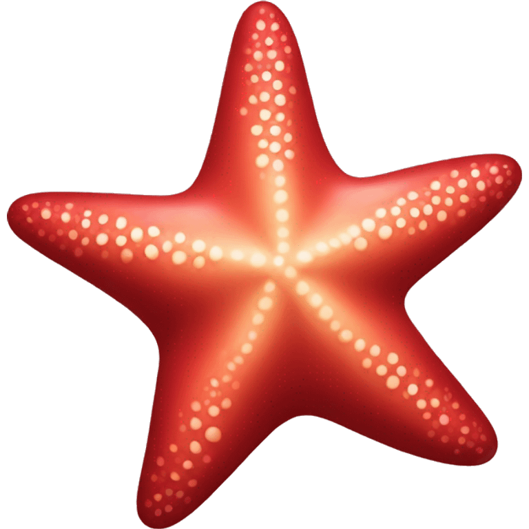 starfish, red like the Apple cherry emoji. Make it more aesthetic and without a face emoji