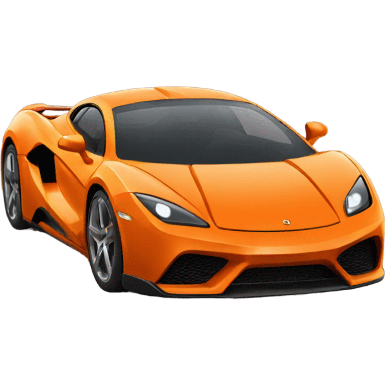 an orange supercar emoji