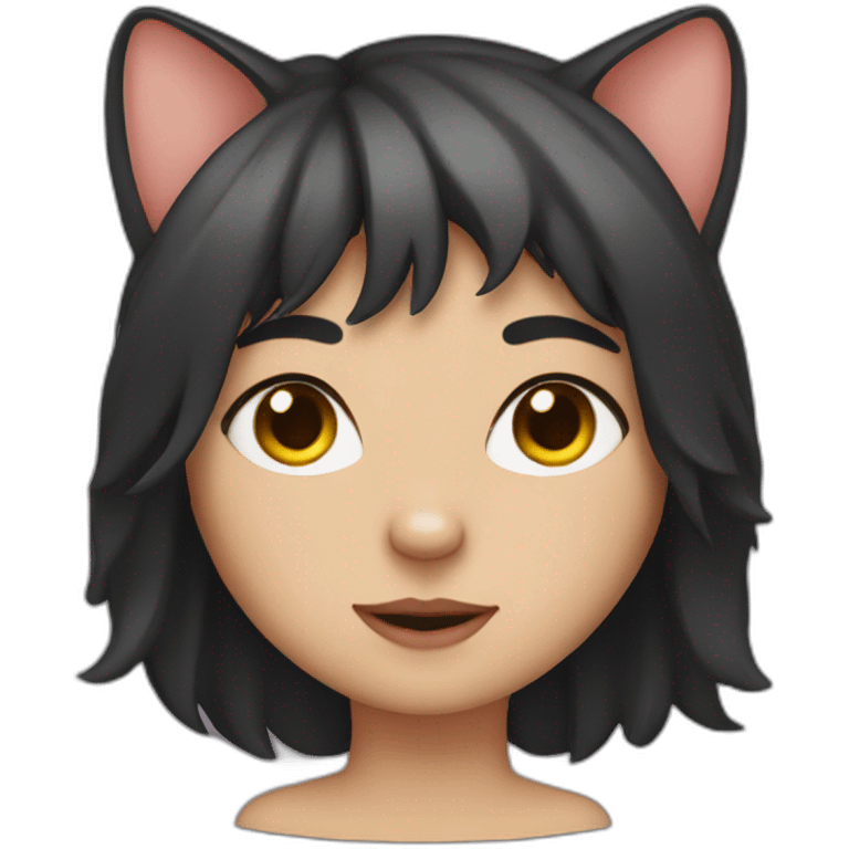 dark haired cat lady emoji