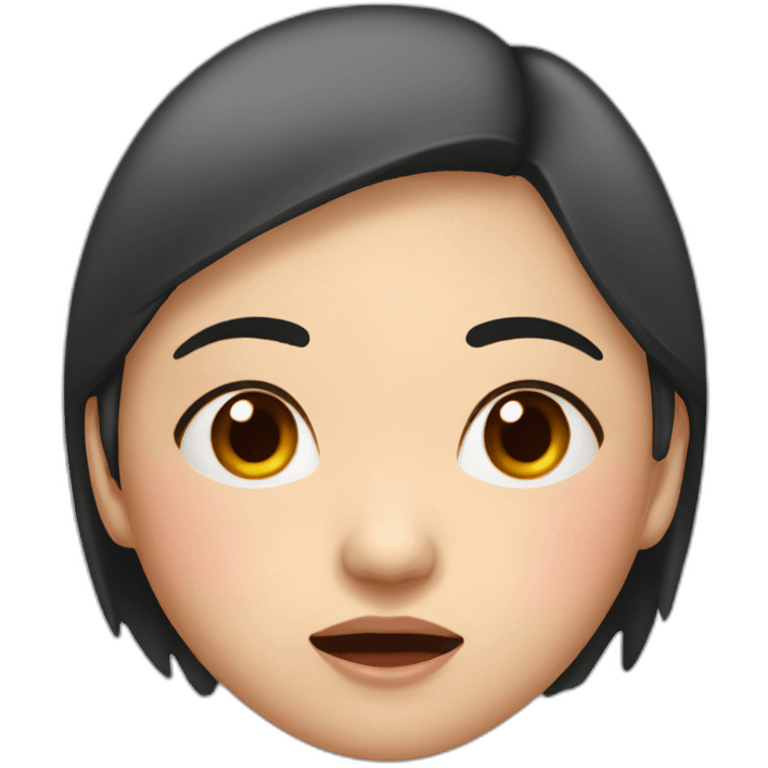 asian woman nosebleeding emoji